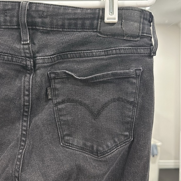 Womens Levis Black Jeans 712 Slim Fit Size 31 - Picture 3 of 3